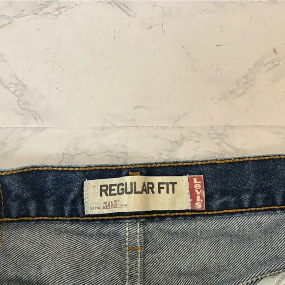 Vintage Mens LEVIS 505 Straight Leg Jeans 31x30 Red Tab Regular Fit Patches - Picture 6 of 7